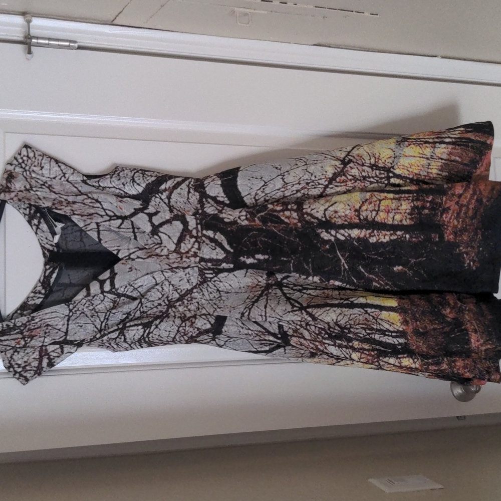 Tracy Reese Winter Wonderland Linen Silk Dress Size 2